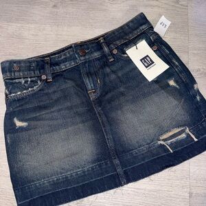 GAP Madhappy Denim Distressed Mini Skirt